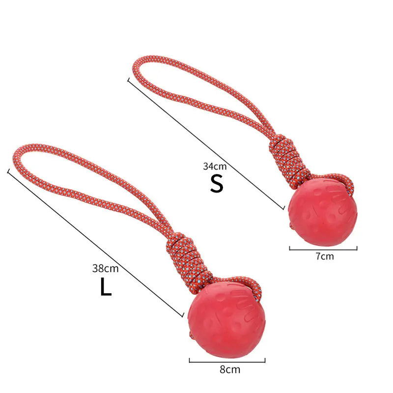 HOOPET Red Bite-Resistant Rubber Dog Ball