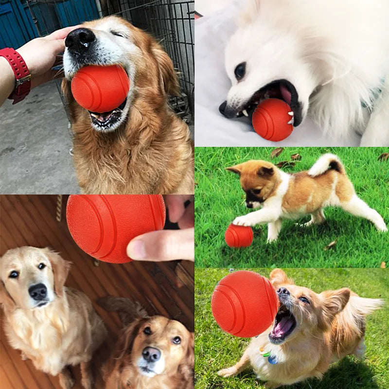 HOOPET Red Bite-Resistant Rubber Dog Ball