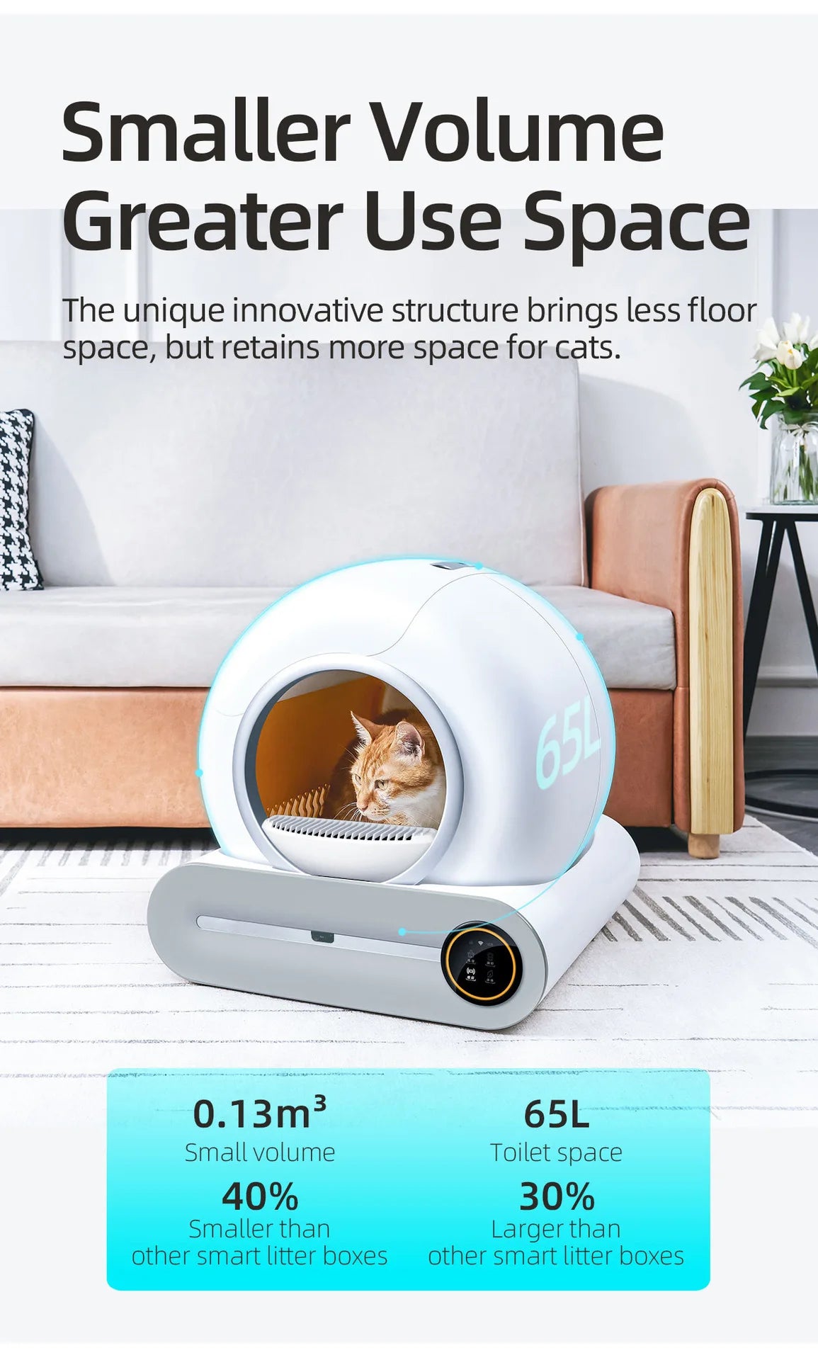 Automatic Smart Cat Litter Box Self Cleaning Fully Enclosed Pet Toilet Litter Tray