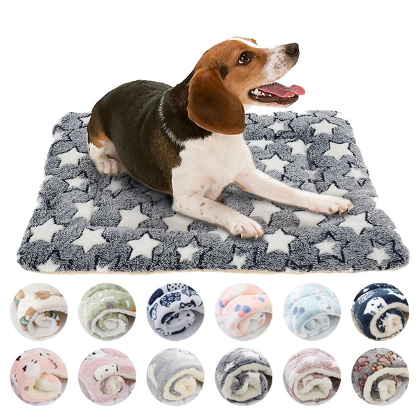 Flannel Pet Sleeping Mat – Soft Dog & Cat Bed