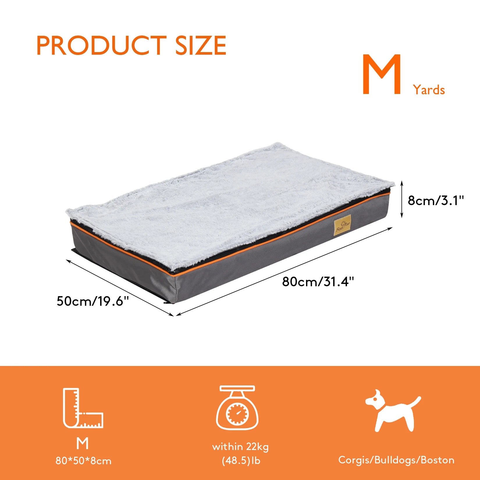 Orthopedic Large Padded Dog Bed with Washable Cover