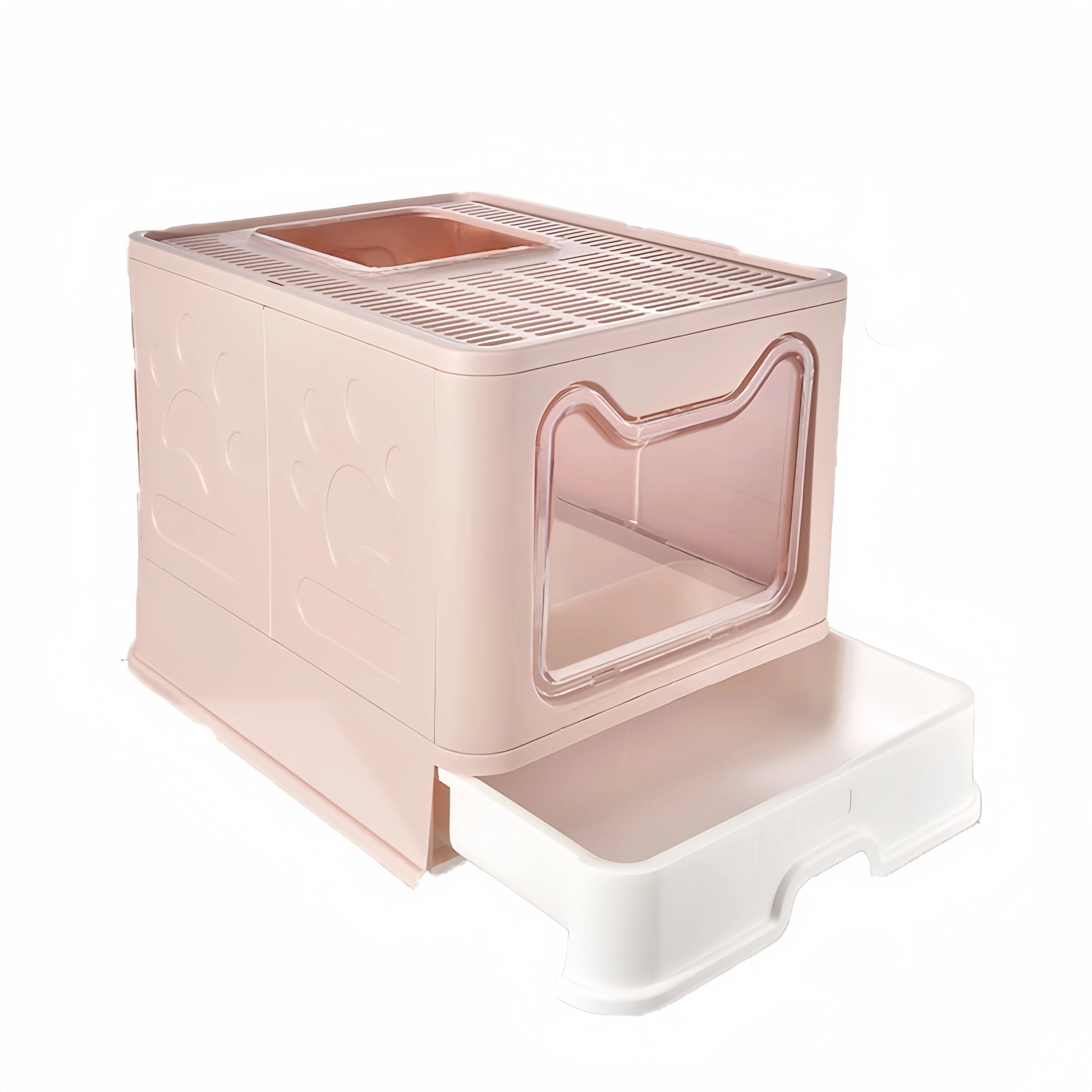 Foldable Drawer Litter Box with Scooper