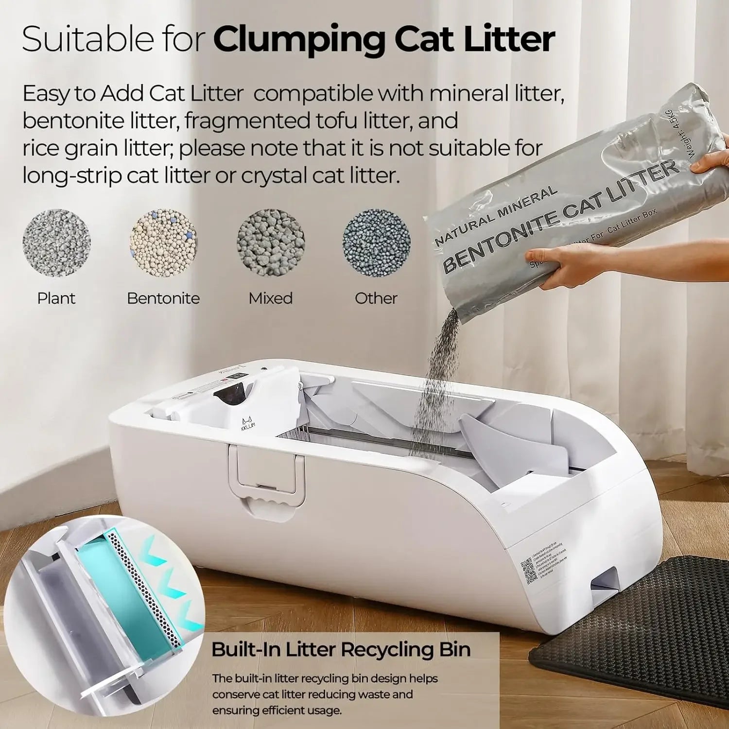 WiFi Smart Self-Cleaning Cat Litter Box – Open Design