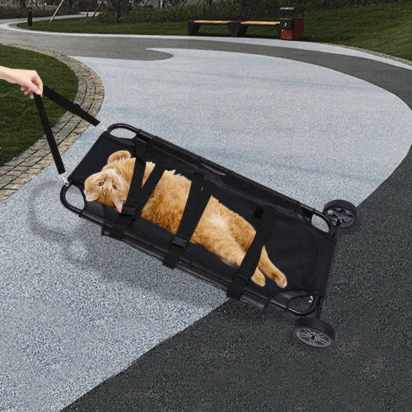Adjustable Foldable Pet Stretcher Trolley