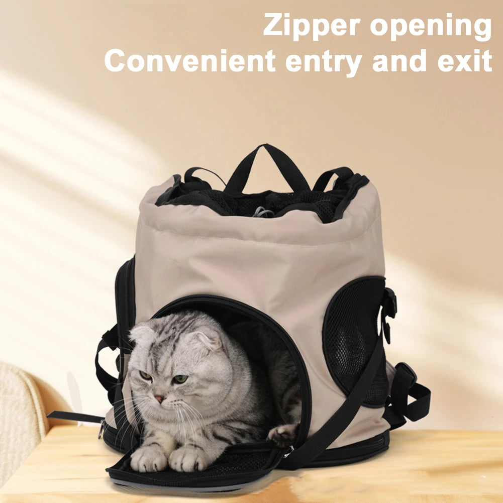 Large Capacity Pet Travel Backpack Carrier for Cats & Small Dogs