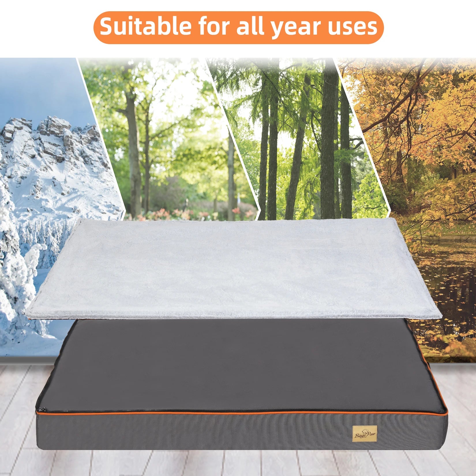 Orthopedic Large Padded Dog Bed with Washable Cover