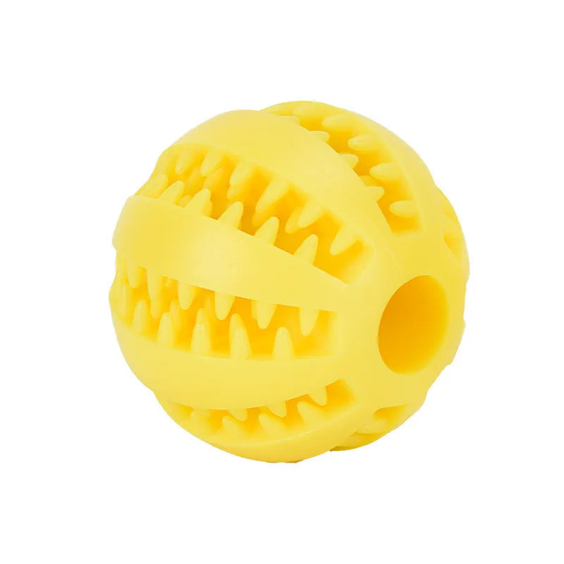 Interactive Rubber Chew Ball with Treat Feeder