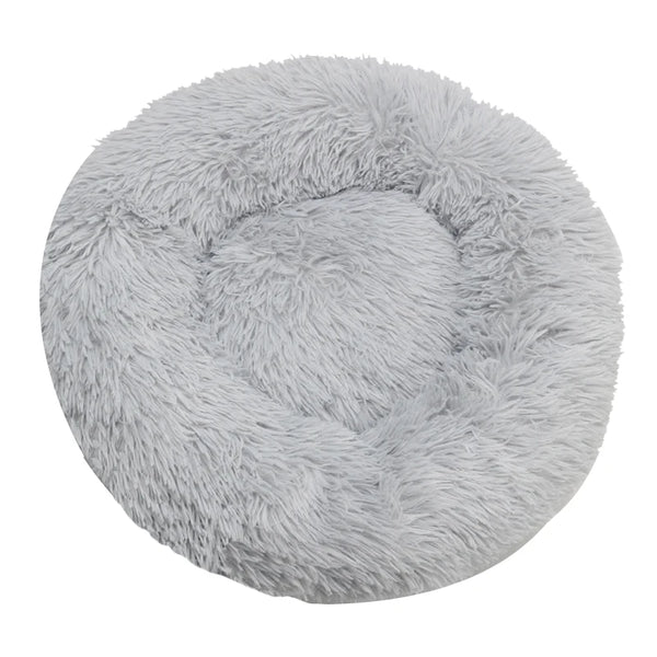Round Plush Winter Dog & Cat Bed – Washable