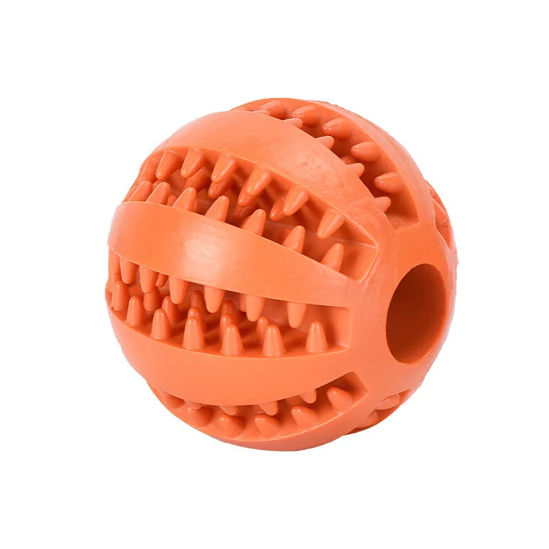 Interactive Rubber Chew Ball with Treat Feeder