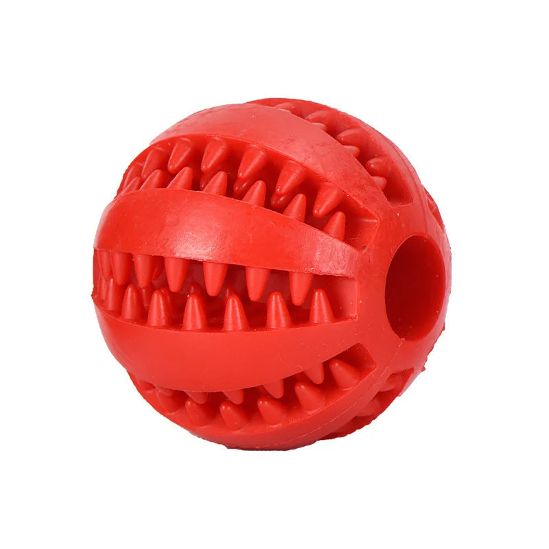 Interactive Rubber Chew Ball with Treat Feeder