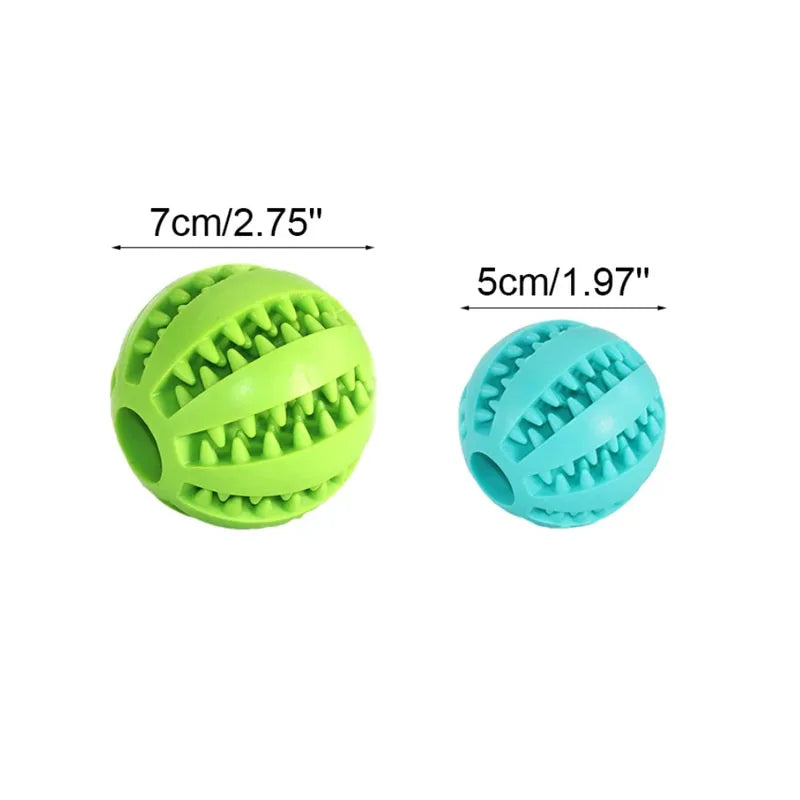 Interactive Rubber Chew Ball with Treat Feeder
