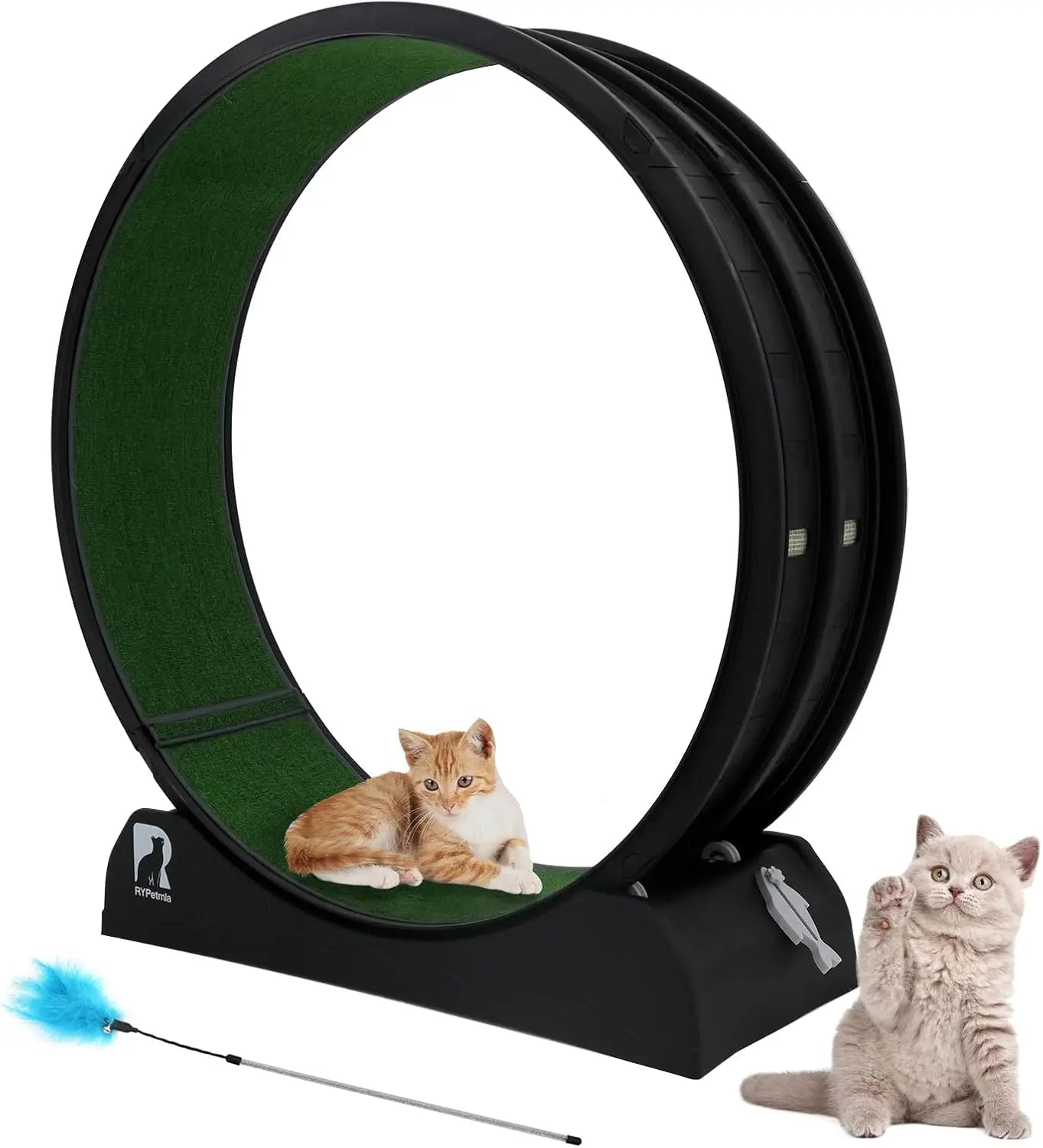 Cat Exercise Wheel with Carpeted Runway – Indoor Fitness