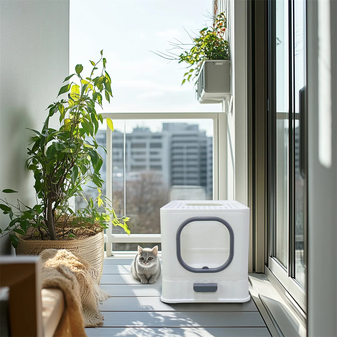 BingoPaw Foldable Top Entry Cat Litter Box