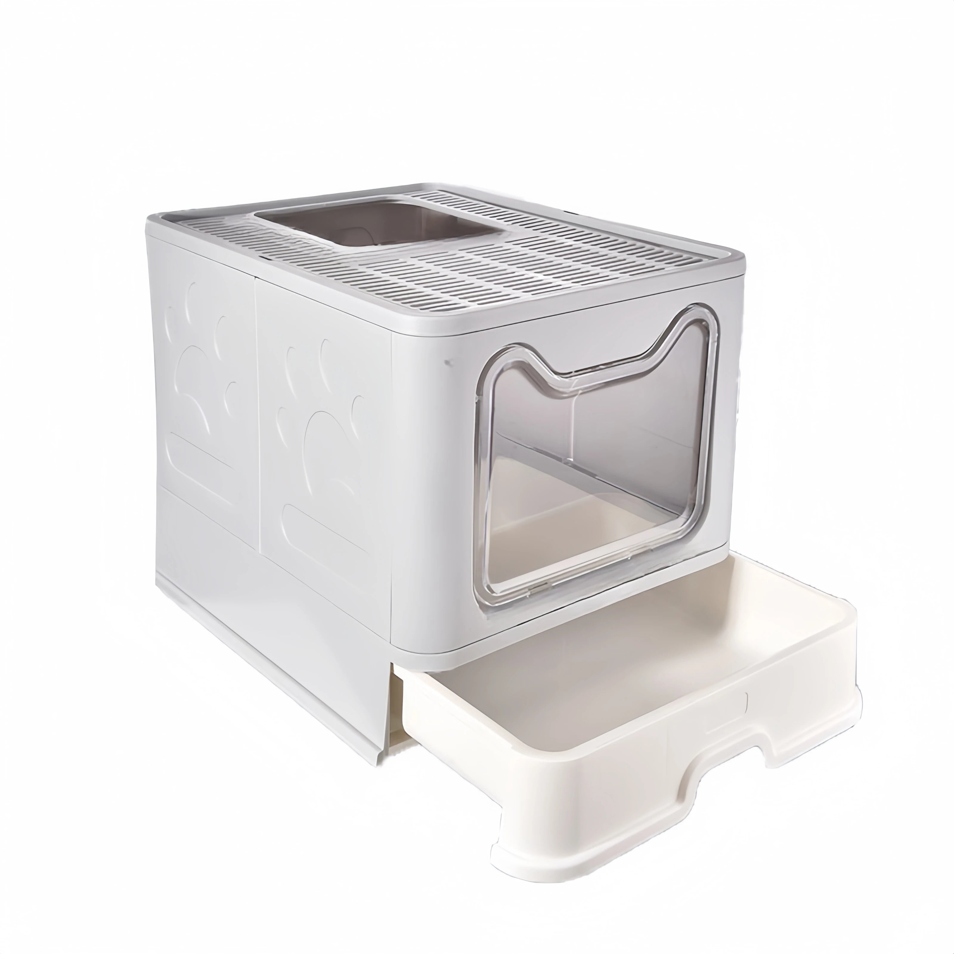 Foldable Drawer Litter Box with Scooper