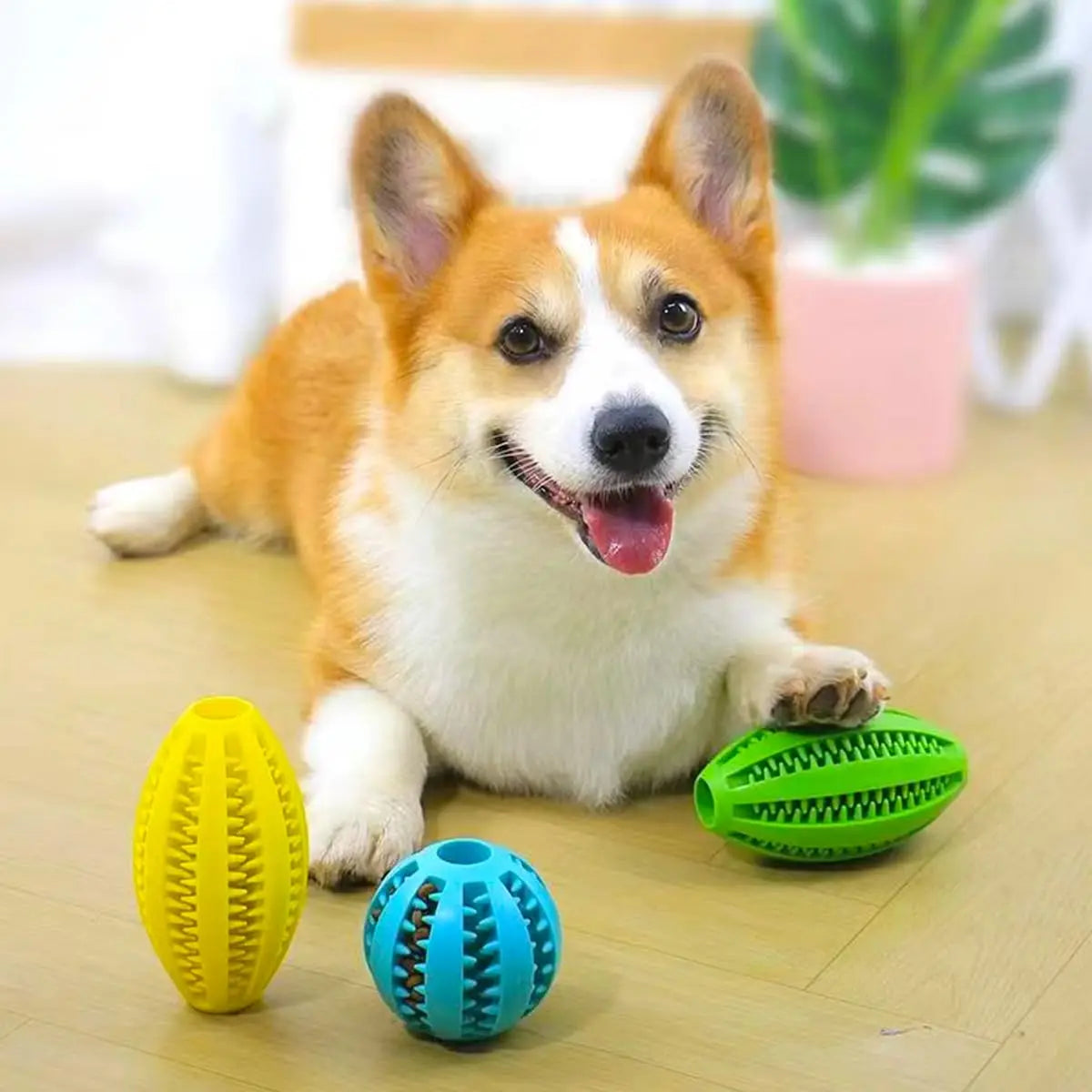 Super Tough Natural Rubber Dog Chew Ball