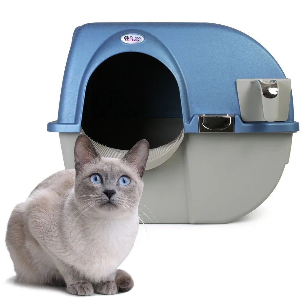 Premium Hooded Self-Cleaning Roll N Clean Litter Box