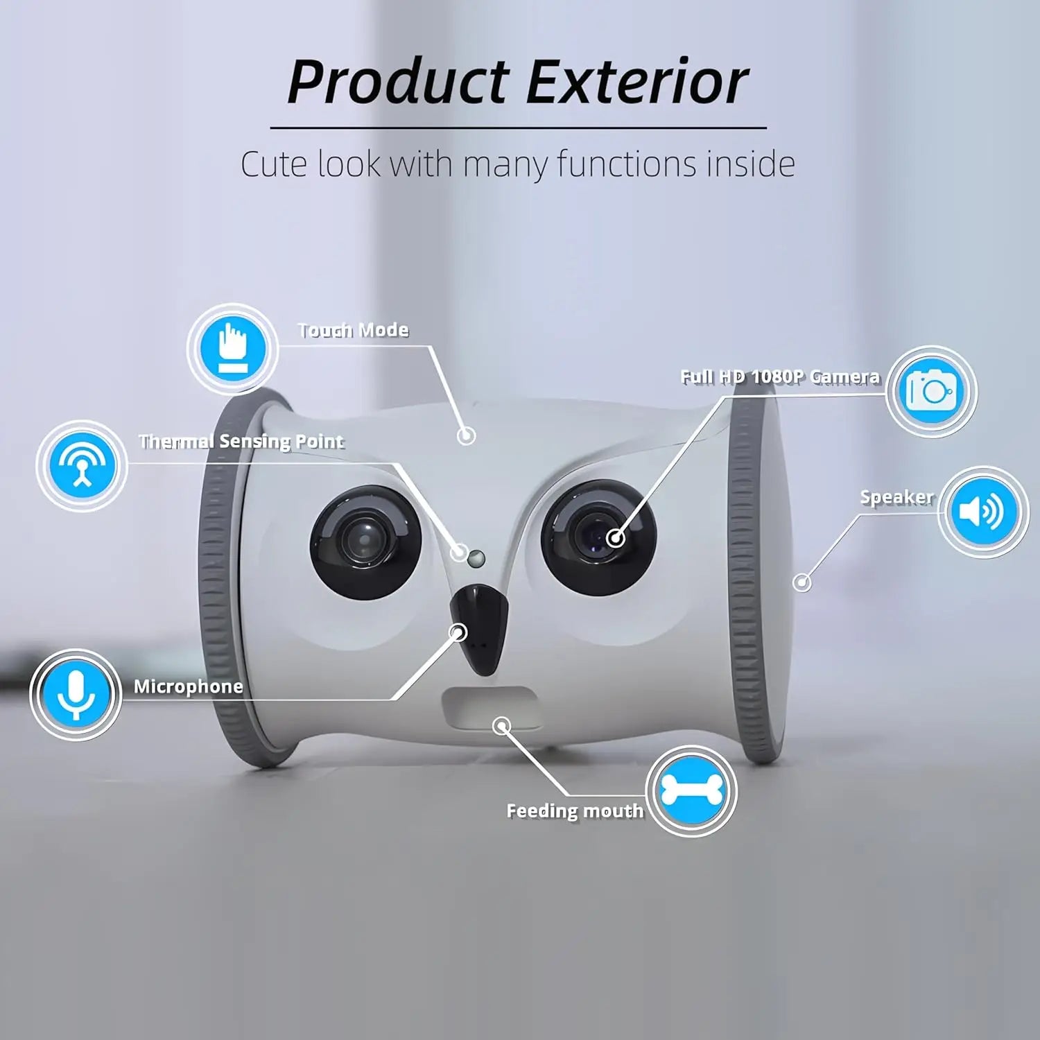 Interactive Pet Camera with Treat Dispenser – Mobile Controlled