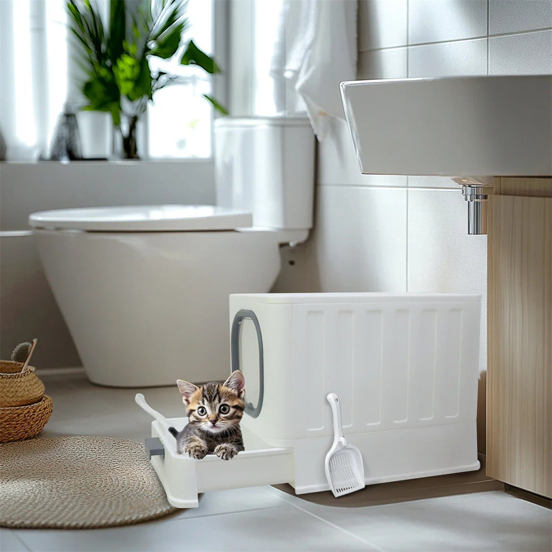 BingoPaw Foldable Top Entry Cat Litter Box