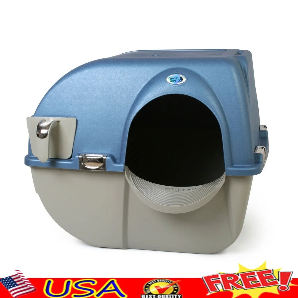 Premium Hooded Self-Cleaning Roll N Clean Litter Box