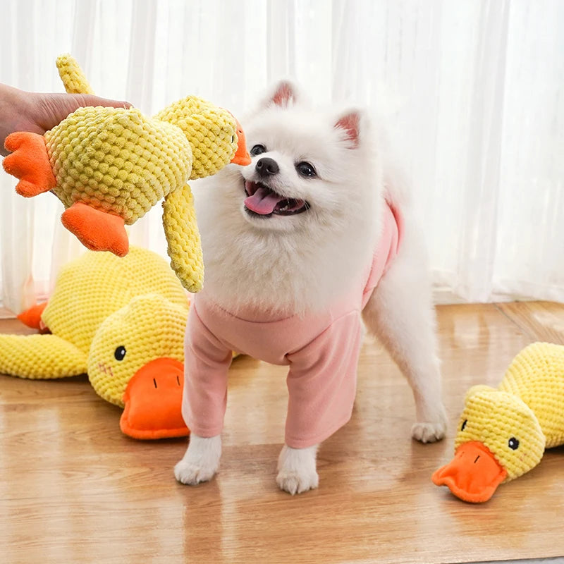 Booteely Plush Dog Toy – Bite-Resistant Duck with Sound