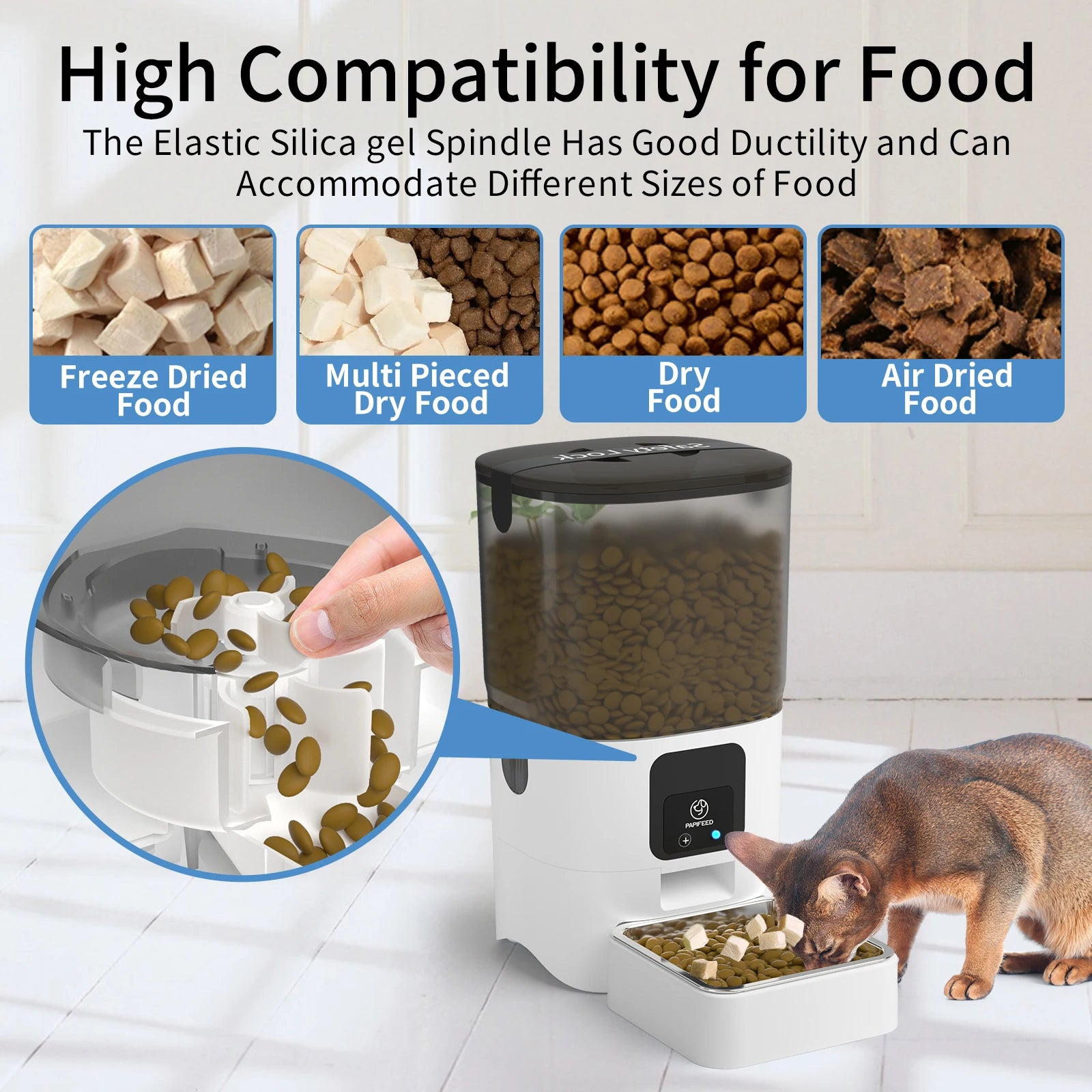 PAPIFEED Smart WiFi Automatic Cat Feeder – APP Control
