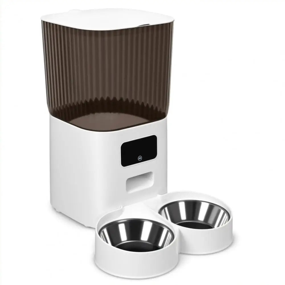 Smart Dual-Bowl Pet Feeder with WiFi & 5L Storage