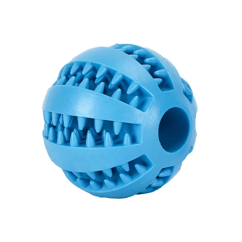 Interactive Rubber Chew Ball with Treat Feeder