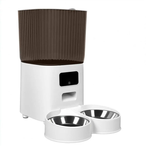Smart Dual-Bowl Pet Feeder with WiFi & 5L Storage