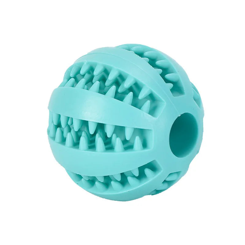 Interactive Rubber Chew Ball with Treat Feeder