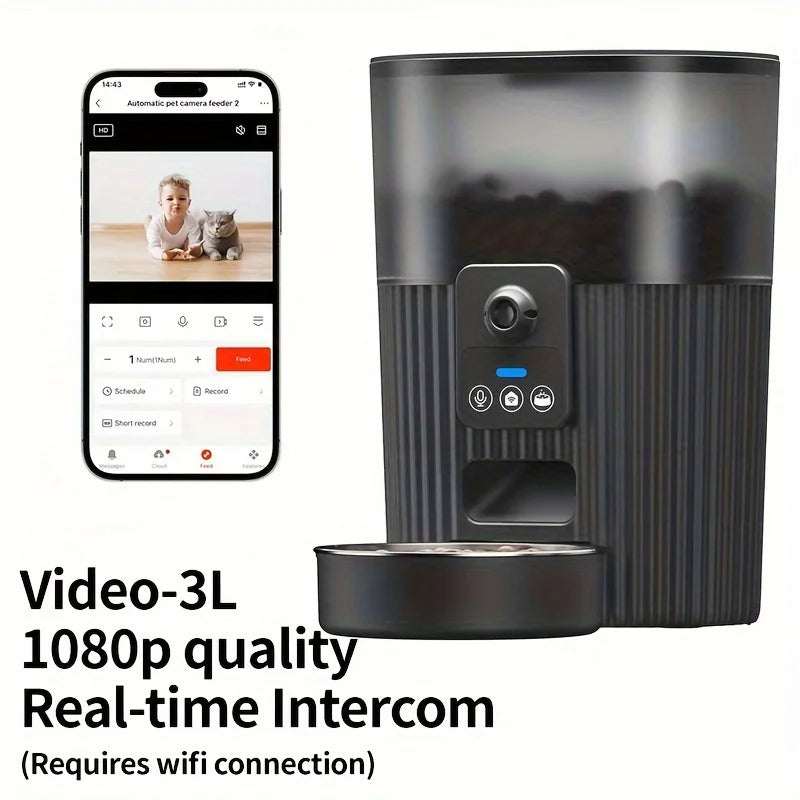 PAPIFEED Smart Automatic Cat & Dog Feeder – WiFi Enabled